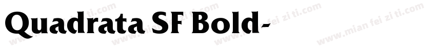 Quadrata SF Bold字体转换